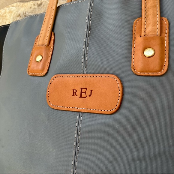 Jon hart alamo heights tote in slate monogram REJ - Picture 4 of 14